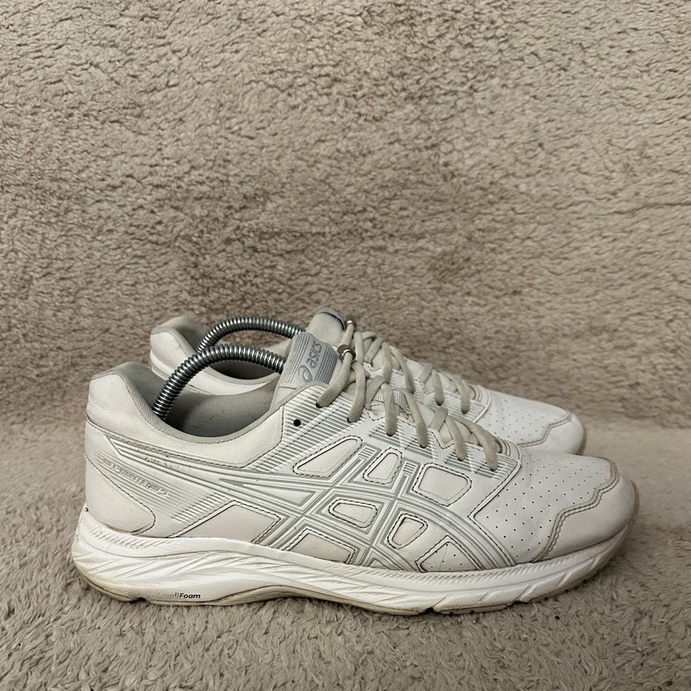 ASICS Gel-Contend 5 SL Womens Walking Shoes White Leather 1132A042 Size 10.5
